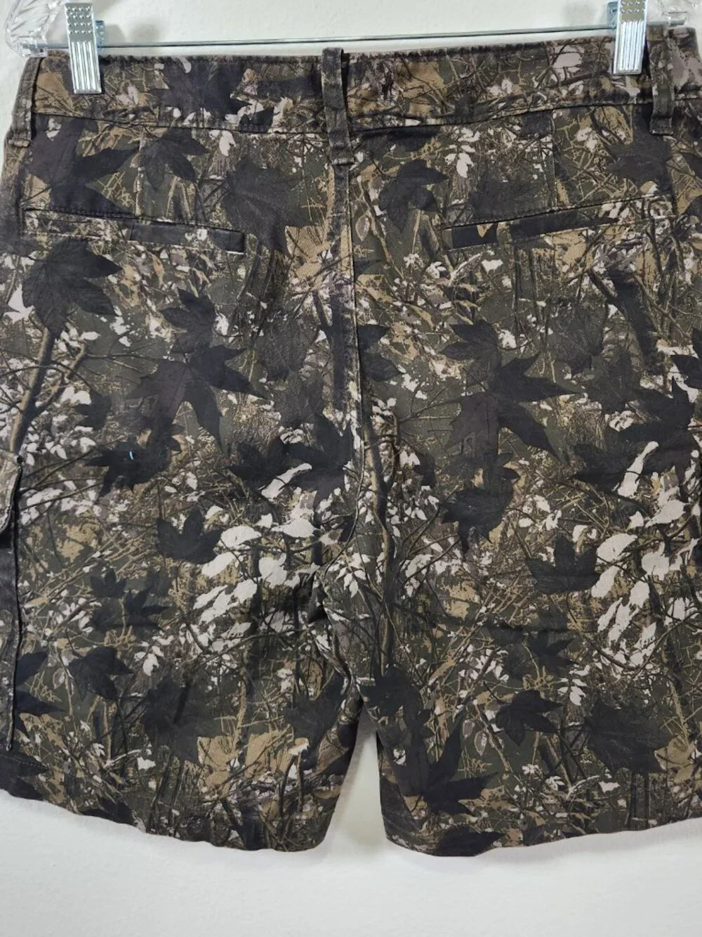 Old Navy Men Cargo Shorts 32 Camo Lived-In Straight Built-In Flex Photoreal Tree